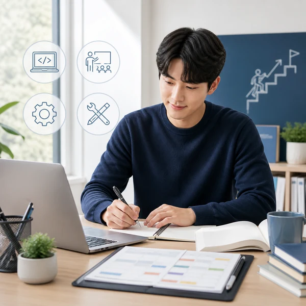 국민내일배움카드로 직업훈련 계획을 세우는 청년